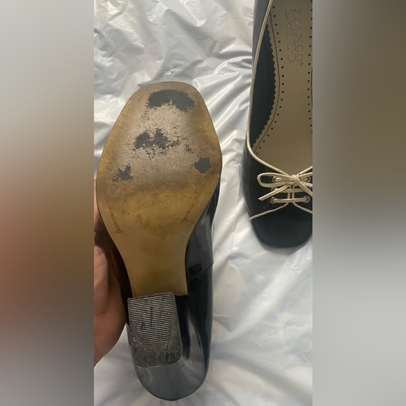 Franco Sarto Gabriel Patent Leather Open Toe Pumps Size 7.5 With Box - Picture 9 of 9